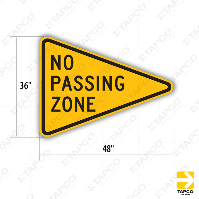 no passing zone sign advabxe warninf