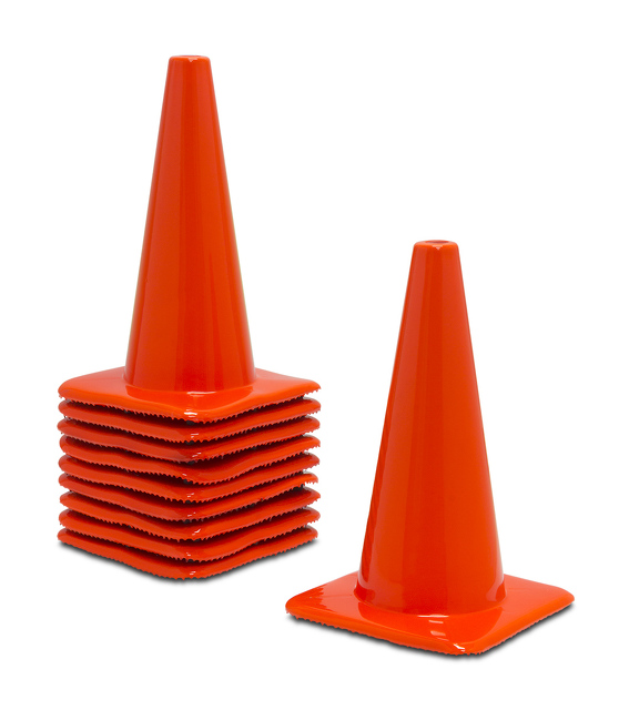 Unsheeted PVC Cones | 274-9BOX | Traffic & Parking Control Co., Inc.