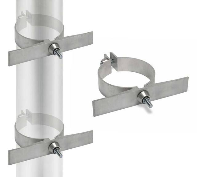 Z Bracket SingleSided Round Pole Brackets 03700005 TAPCO