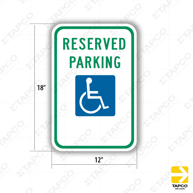 reserved parking with ada handicap symbol no arrow sign r7 8 reserved symbol