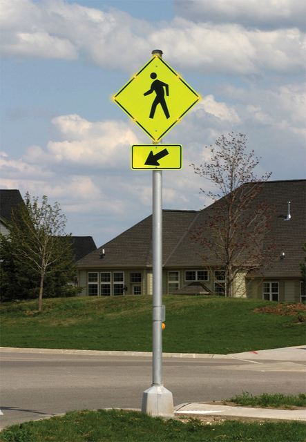 BlinkerSign® Flashing LED Pedestrian Crossing (Symbol) Sign W11-2 ...